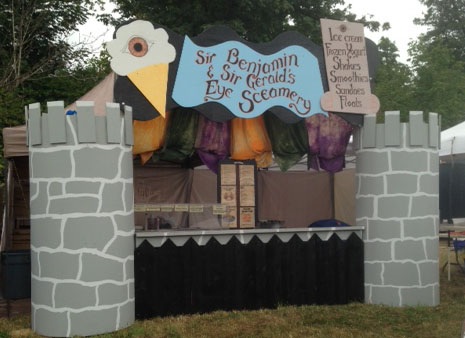 photo of Ben & Jerry's eye screamery ice cream booth for vending at the Washington Midsummer Rennaissance Faire